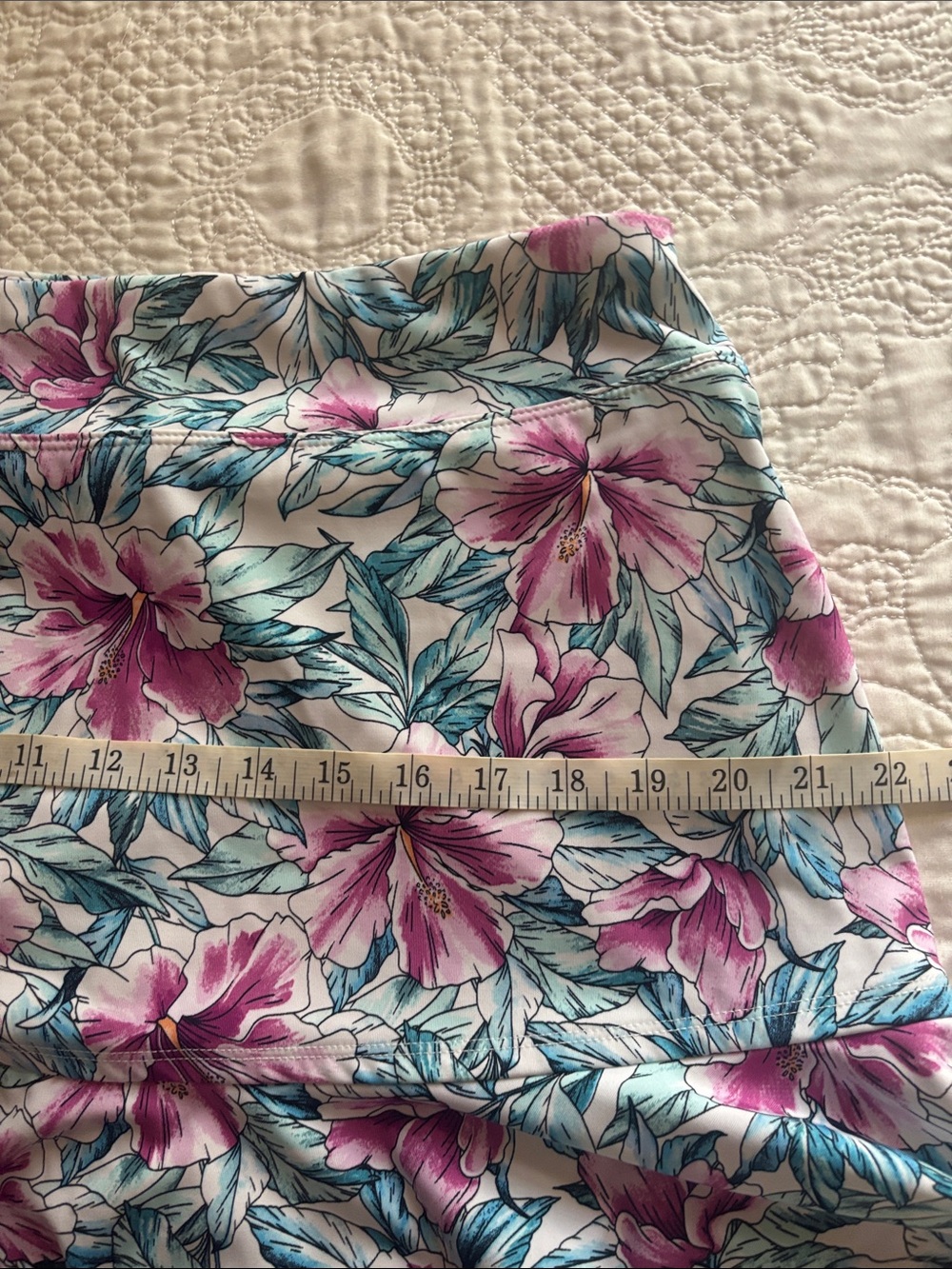 Tommy Bahama Active Floral Zip-Up Top and Ruffle Skirt Set - Pink & Teal Bloom - Picture 7 of 13